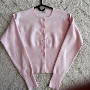 Aritzia Wilfred Villa Pink Go Lightly Cardigan Sweater